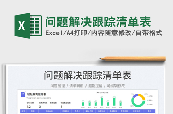 2023問題解決跟蹤清單表免費(fèi)下載