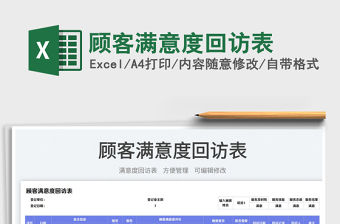 2023顧客滿意度回訪表免費下載