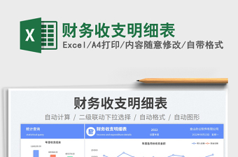 2023財務(wù)收支明細表免費下載