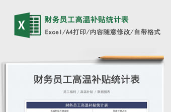 2023財務員工高溫補貼統計表免費下載