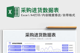 2023采購進貨數據表免費下載