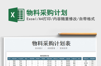 2023物料采購(gòu)計(jì)劃免費(fèi)下載
