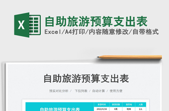 2023自助旅游預(yù)算支出表免費(fèi)下載