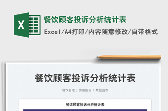 2023餐飲顧客投訴分析統(tǒng)計(jì)表免費(fèi)下載