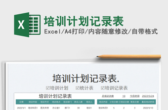 2023培訓(xùn)計(jì)劃記錄表免費(fèi)下載