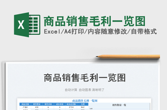 2023商品銷售毛利一覽圖免費下載