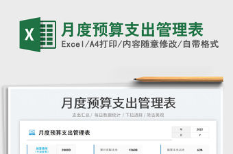 2023月度預算支出管理表免費下載