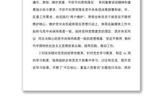 區(qū)融媒體中心黨組落實全面從嚴治黨主體責任情況報告范文履行責任制工作匯報總結