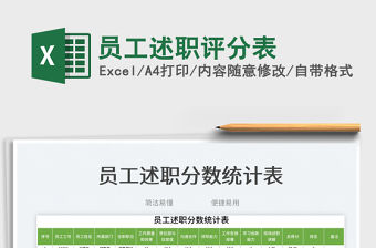 2023員工述職評分表免費下載