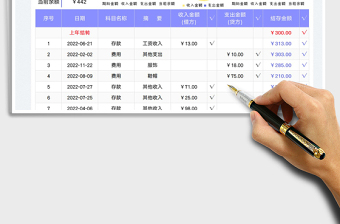 2023現(xiàn)金日記賬-簡潔免費下載