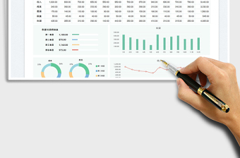 2023月度财务收入成本分析报表免费下载