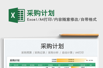 2023采購計劃免費下載