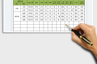 2023面試登記表免費下載