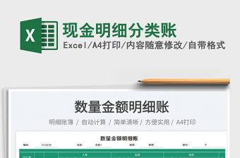 2023現金明細分類賬免費下載