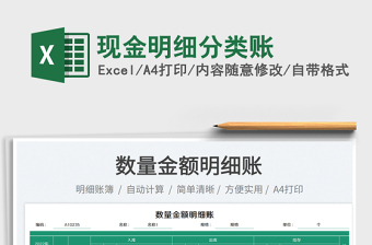 2023現(xiàn)金明細分類賬免費下載