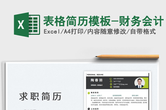 2023表格簡歷模板-財務(wù)會計免費下載