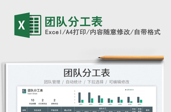 2023團(tuán)隊(duì)分工表免費(fèi)下載