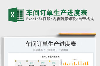 2023車間訂單生產進度表免費下載