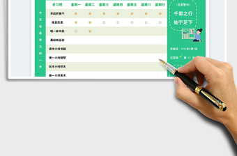 2023兒童寶貝每周習(xí)慣培養(yǎng)表免費(fèi)下載