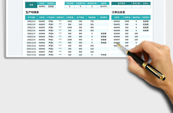 2023生產(chǎn)訂單管理表免費下載
