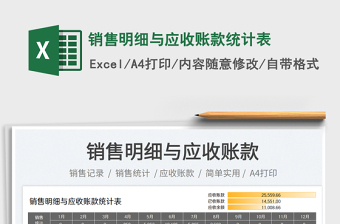 2023銷售明細與應收賬款統(tǒng)計表免費下載