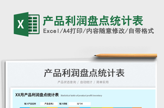 2023產(chǎn)品利潤(rùn)盤(pán)點(diǎn)統(tǒng)計(jì)表免費(fèi)下載