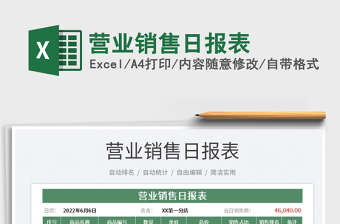 2023營業(yè)銷售日報表免費下載