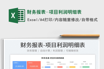 2023財務(wù)報表-項目利潤明細(xì)表免費下載