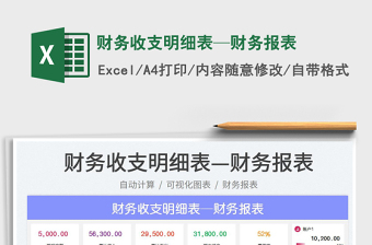 2023財務(wù)收支明細表—財務(wù)報表免費下載