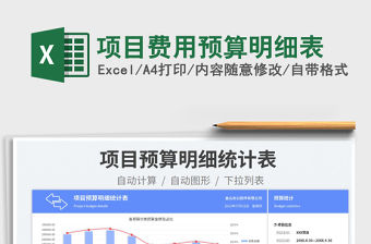 2023項目費用預算明細表免費下載