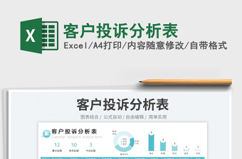 2023客戶(hù)投訴分析表免費(fèi)下載