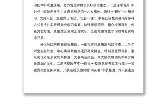 2022年上半年黨風廉政建設和反腐敗工作總結報告