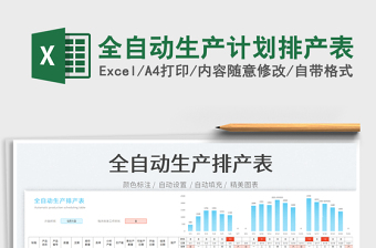 2023全自動生產(chǎn)計(jì)劃排產(chǎn)表免費(fèi)下載