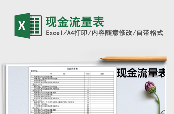 2023現(xiàn)金流量表免費(fèi)下載