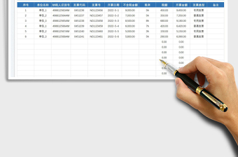 2023發(fā)票登記管理明細(xì)表免費(fèi)下載