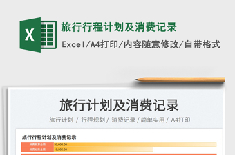 2023旅行行程計劃及消費記錄免費下載