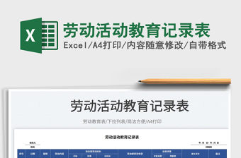 2023勞動活動教育記錄表免費(fèi)下載