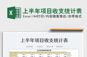 2023上半年項目收支統(tǒng)計表免費下載