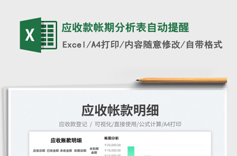 2023應(yīng)收款帳期分析表自動提醒免費下載