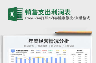 2023銷售支出利潤表免費(fèi)下載