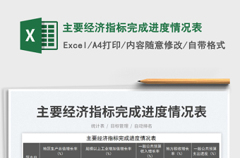 2023主要經(jīng)濟(jì)指標(biāo)完成進(jìn)度情況表免費下載