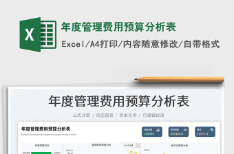 2022年度管理費(fèi)用預(yù)算分析表免費(fèi)下載