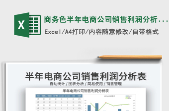 2023商務(wù)色半年電商公司銷售利潤(rùn)分析表免費(fèi)下載