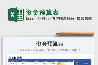 2023資金預算表免費下載