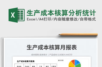 2023生產成本核算分析統計免費下載