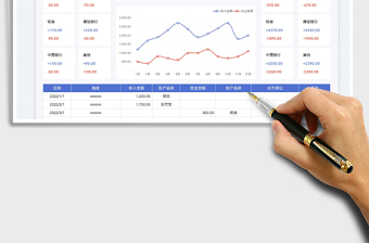 2023出納日?qǐng)?bào)表-按賬戶統(tǒng)計(jì)免費(fèi)下載