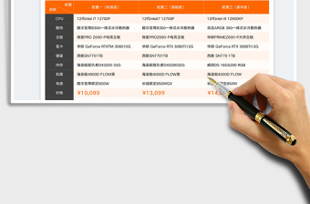 2023產(chǎn)品對比價格表免費(fèi)下載