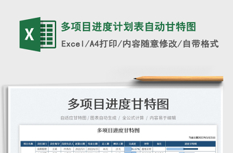 2023多項目進度計劃表自動甘特圖免費下載