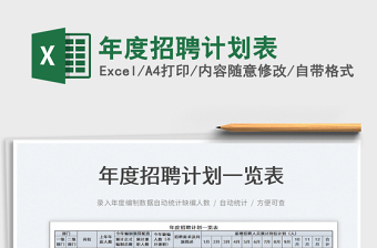 2022年度招聘計劃表免費下載
