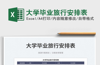 2023大學畢業(yè)旅行安排表免費下載